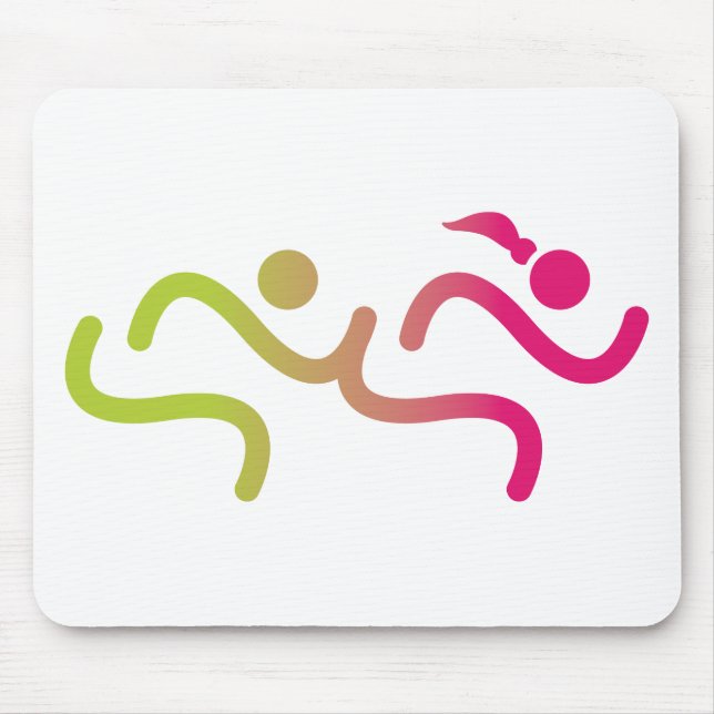 Laufende Mädchen für immer Mousepad (Vorne)