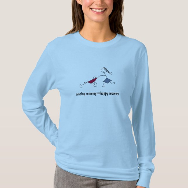 laufende mommy=happy Mama T-Shirt (Vorderseite)