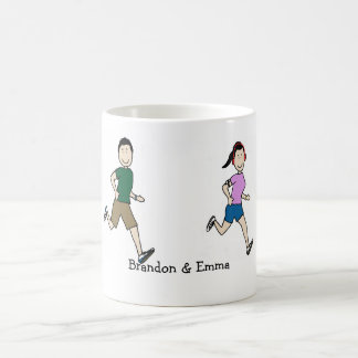 Laufende Paare - kundenspezifische Farben Kaffeetasse