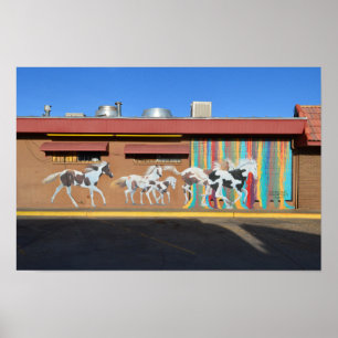 Laufende Paint Horses-Mauerbild, Tucumcari, New Me Poster