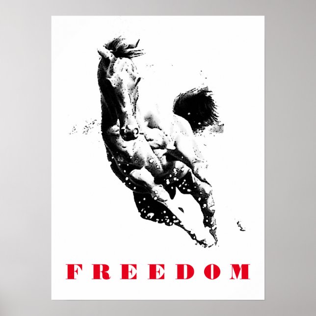 Laufende Pferd Motivierend Artwork Poster drucken (Vorne)
