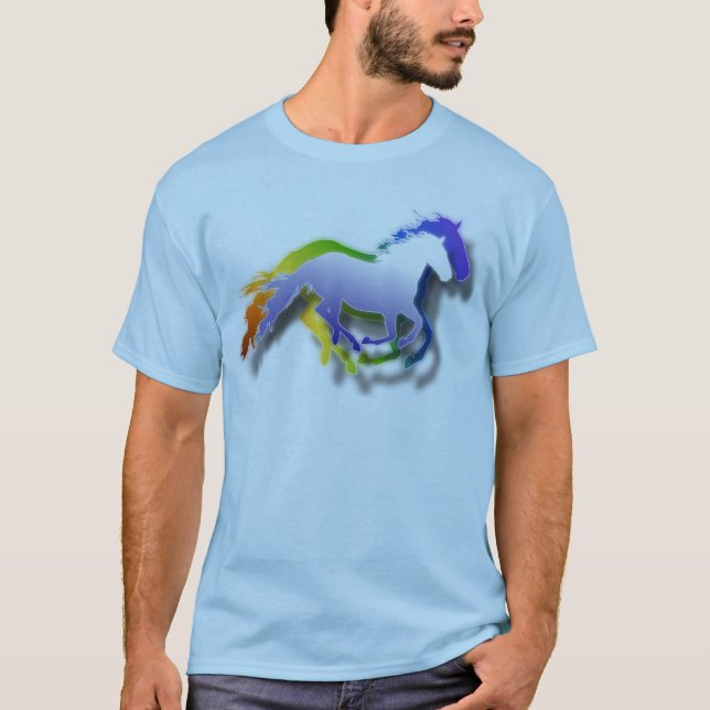 laufende Pferde 3D T-Shirt (Vorderseite)