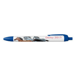 Laufende Pferde, die Stift schreiben