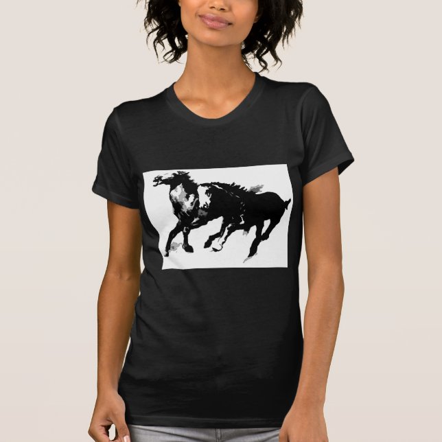 Laufende Pferde T-Shirt (Vorderseite)
