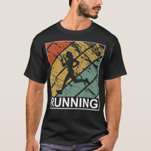 Laufende Retro-Marathon Joggen 2 T-Shirt