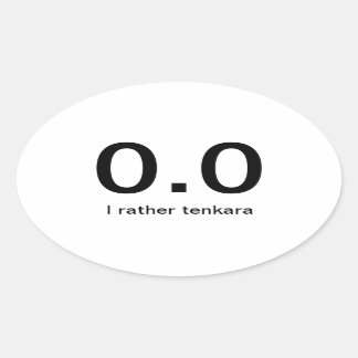 Laufende sind zum Kotzen - Tenkara Ovaler Aufkleber
