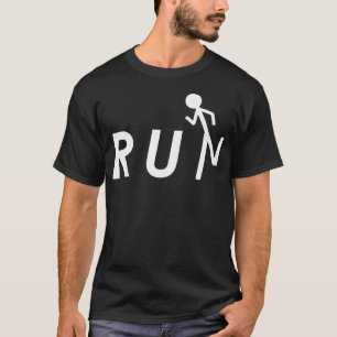 Laufende Stockfigur läuft für Jogger Läufer Lustig T-Shirt