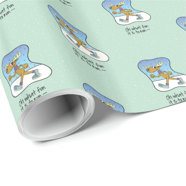 Laufende Übung Rentierweihnachtsfest Geschenkpapier (Rolleneckpunkt)