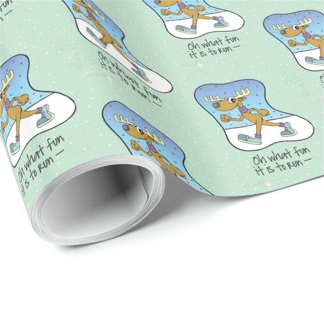 Laufende Übung Rentierweihnachtsfest Geschenkpapier (Rolleneckpunkt)