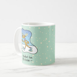 Laufende Übung Rentierweihnachtsfest Kaffeetasse