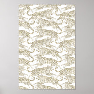 Laufende und überlebende königliche Leoparden Poster