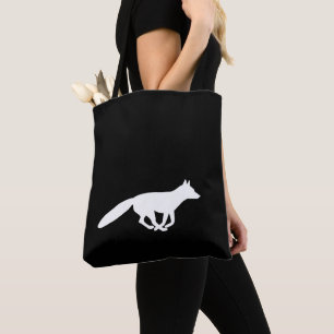 Laufende Wildtiere der White Fox-Silhouette Tasche