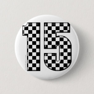 laufende Zahl des checkered Auto 15 Button