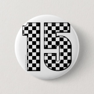 laufende Zahl des checkered Auto 15 Button
