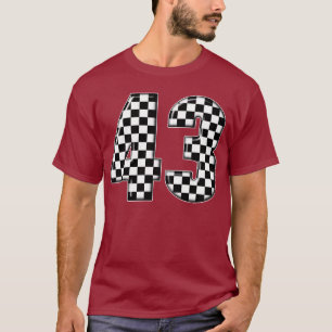 laufende Zahl von 43 Auto T-Shirt
