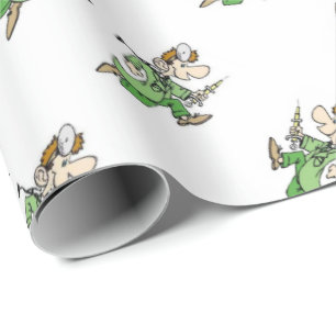 Laufender Doktor Geschenkpapier