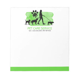 Laufender Girl Dog / Pet Care Sitting Notepad Notizblock