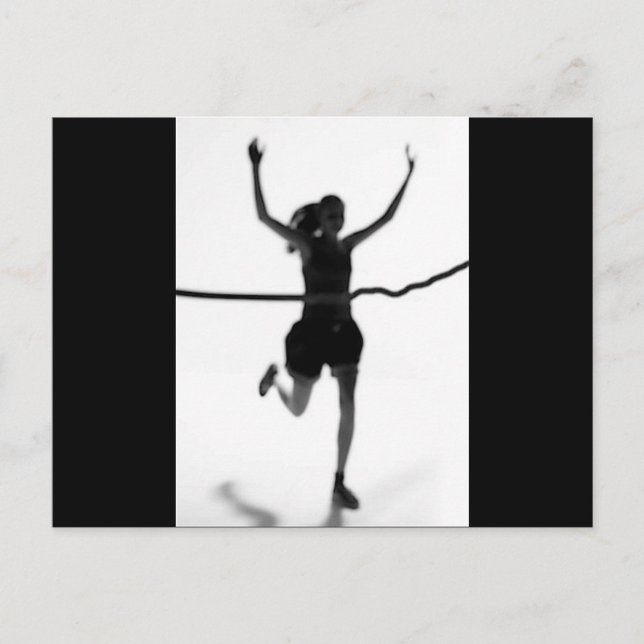 Laufender Girl Pride Postkarte (Vorderseite)