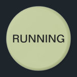 Laufender grüner Geschirrspüler-Magnet Magnet<br><div class="desc">Minimaler Küchenmagnet mit schlauem grünem Hintergrund für die Küchenorganisation. Passen Sie Ihren Text an.</div>