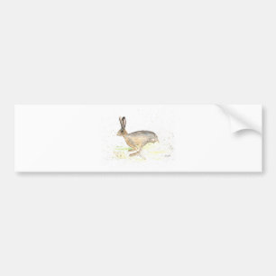Laufender Hase Aquarell Autoaufkleber