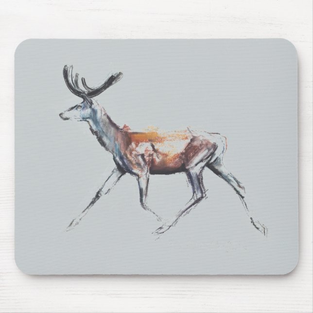 Laufender Hirsch im Samt Polsen 2006 Mousepad (Vorne)