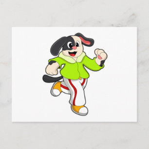 Laufender Hund Postkarte