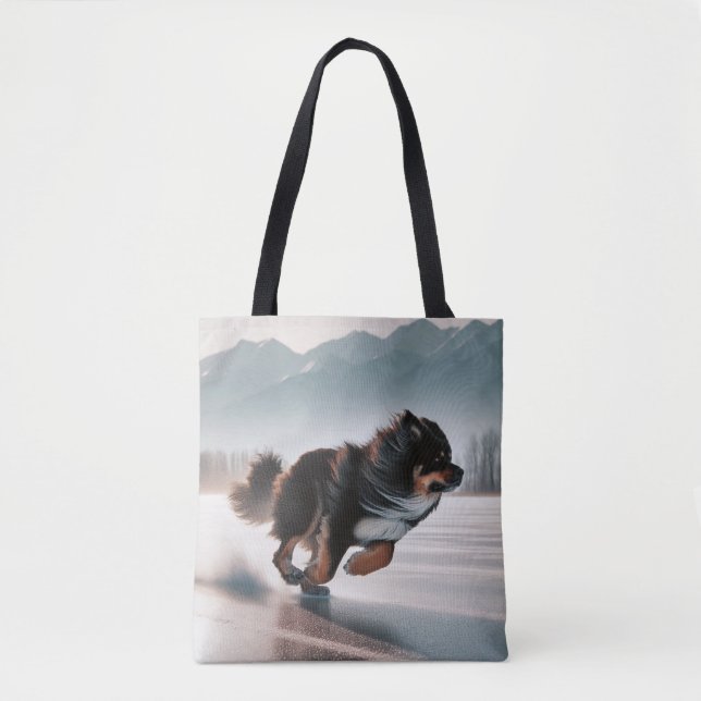 Laufender Hund Tragetasche Tasche (Vorderseite)