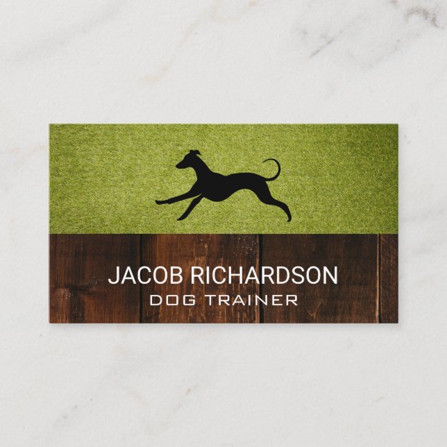 Laufender Hund | Turf Wood Visitenkarte (Vorderseite)