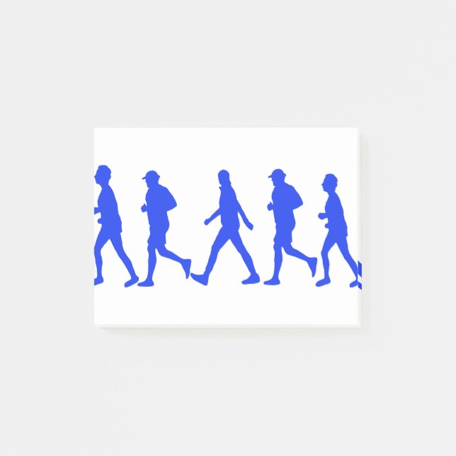 Laufender Joggen Post-it Klebezettel (Vorderseite)