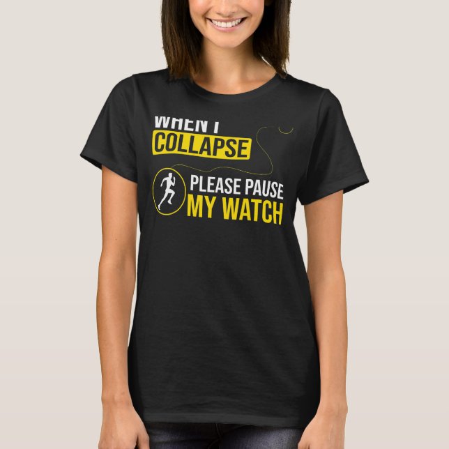 Laufender Läufer bei einem Zusammenbruch bitte mei T-Shirt (Vorderseite)