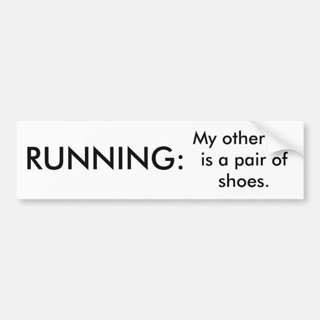 Laufender lustiger Autoaufkleber (Vorne)