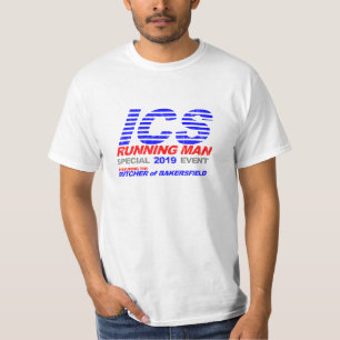 Laufender Mann ICS verblaßte T-Shirt