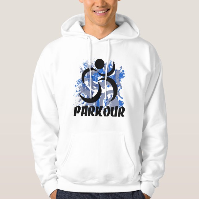 Laufender Mann Parkour Hoodie (Vorderseite)