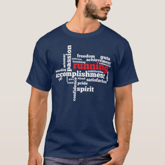 Laufender Männer der Wort-Wolken-2 dunkel T-Shirt
