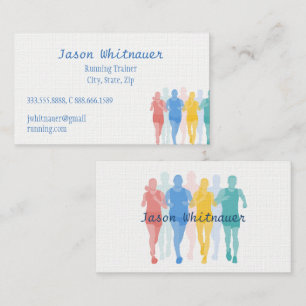 Laufender oder Personal Trainer, Fitness Instructo Visitenkarte