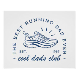Laufender Papa-Laufverein der beste Läufer-Trainer Poster