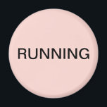 Laufender rosa Spülmaschinenmagnet Magnet<br><div class="desc">Minimaler Küchenmagnet mit einem rot-rosa Hintergrund, der Ihnen bei der Küchenorganisation hilft. Passen Sie Ihren Text an.</div>