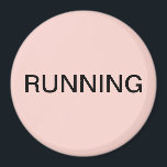 Laufender rosa Spülmaschinenmagnet Magnet<br><div class="desc">Minimaler Küchenmagnet mit einem rot-rosa Hintergrund, der Ihnen bei der Küchenorganisation hilft. Passen Sie Ihren Text an.</div>