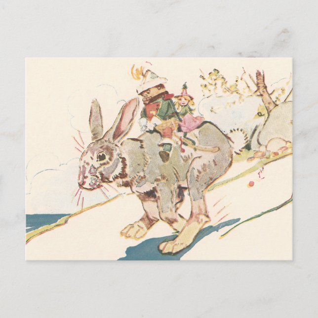 Laufender Schneeschuh Postkarte (Vorderseite)