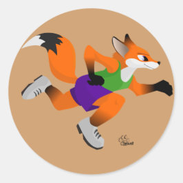 Laufender Toon Fox Sticker