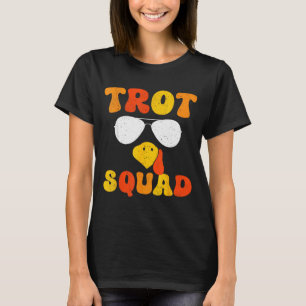 Laufender Truthahn Sungles Trab Schwadron Erntedan T-Shirt