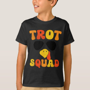Laufender Truthahn Sungles Trab Squad Erntedankfes T-Shirt