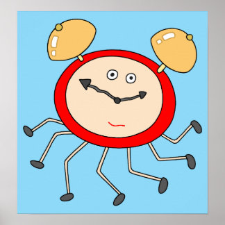 Laufender Wecker Poster