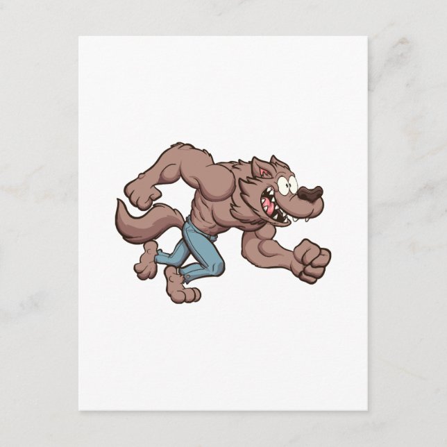 Laufender Werwolf Begleitkarte (Vorderseite)