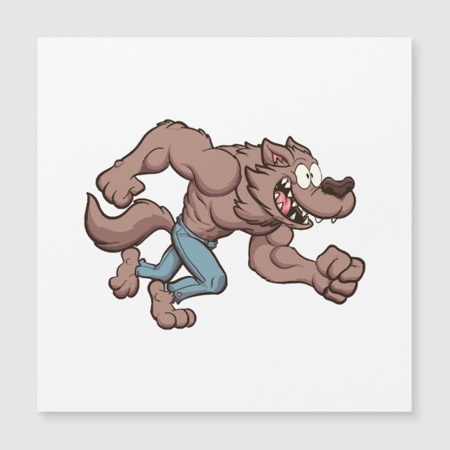 Laufender Werwolf Magnetkarte (Vorderseite)