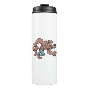 Laufender Werwolf Thermosbecher