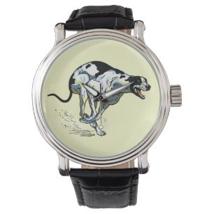 laufender Windhund Armbanduhr