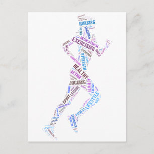 Laufendes Mädchen Postkarte