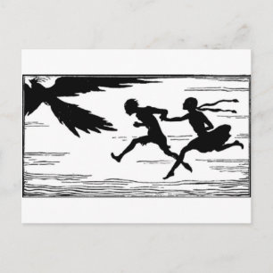 Laufendes Paar Postkarte