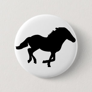 Laufendes Pferd. Button